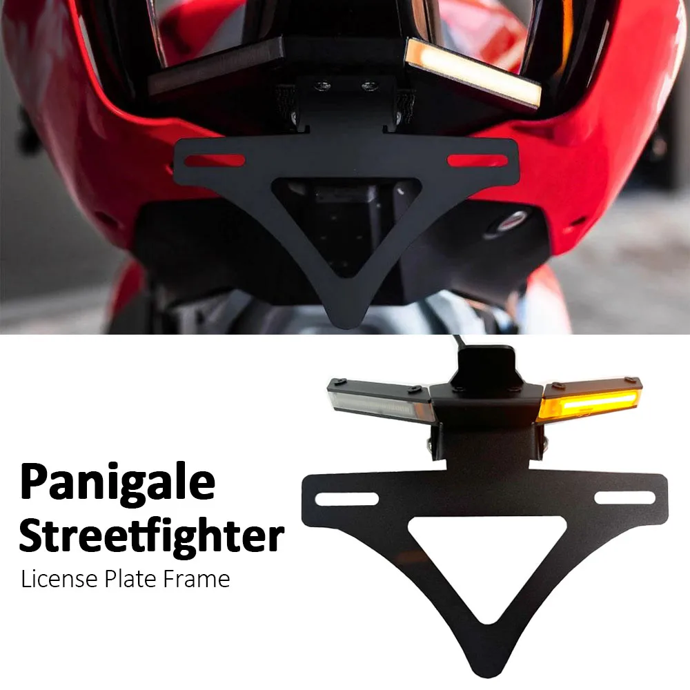 

Motorcycle License Plate Bracket Holder For Ducati Panigale V4S Streetfighter V4 S V2 2020-2024 Rear Short Tail Bracket Kit