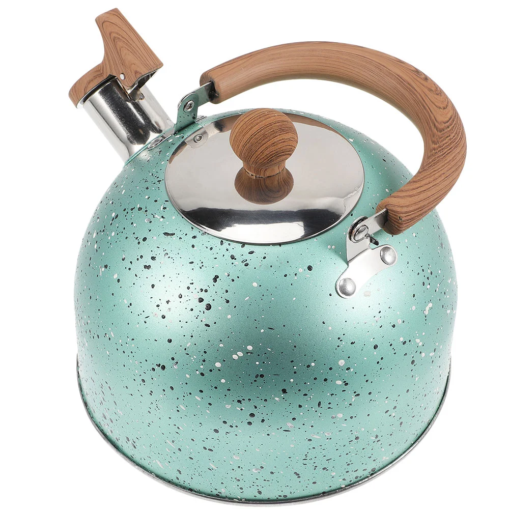 

Whistle Stainless Steel Flat Bottom Kettle Large Capacity (3l Green) Handled Hot Water Stovetop Boiling Teapot