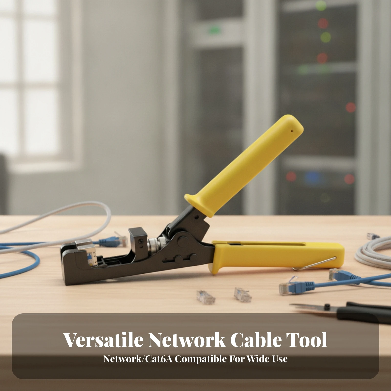RJ45 Jack Termination Tool Compact Network Module Crimping Tool Effort-Saving Easy-Grip for DIYers, Home Networking