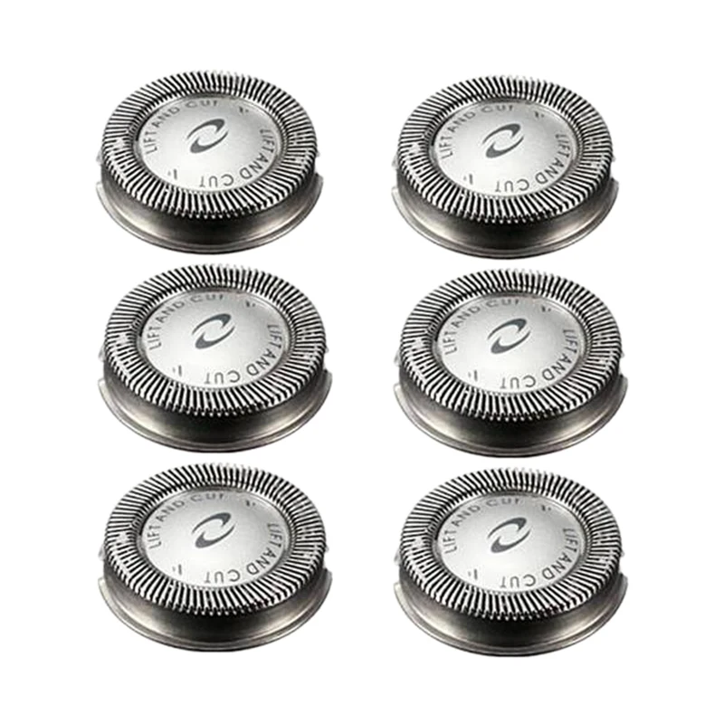 Cabezal de afeitadora de 6 piezas para hombre, hoja de afeitar de repuesto para Philips HQ3, HQ32, HQ36, HQ40, HQ300