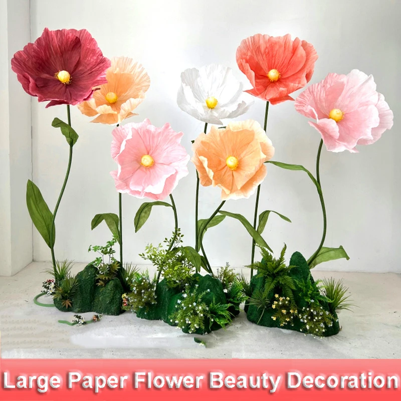 

Giant Artificial Paper Flower Wedding Decoration Large Paper Flowers Window Display Artificial Flowers Party Home Decor Mariage