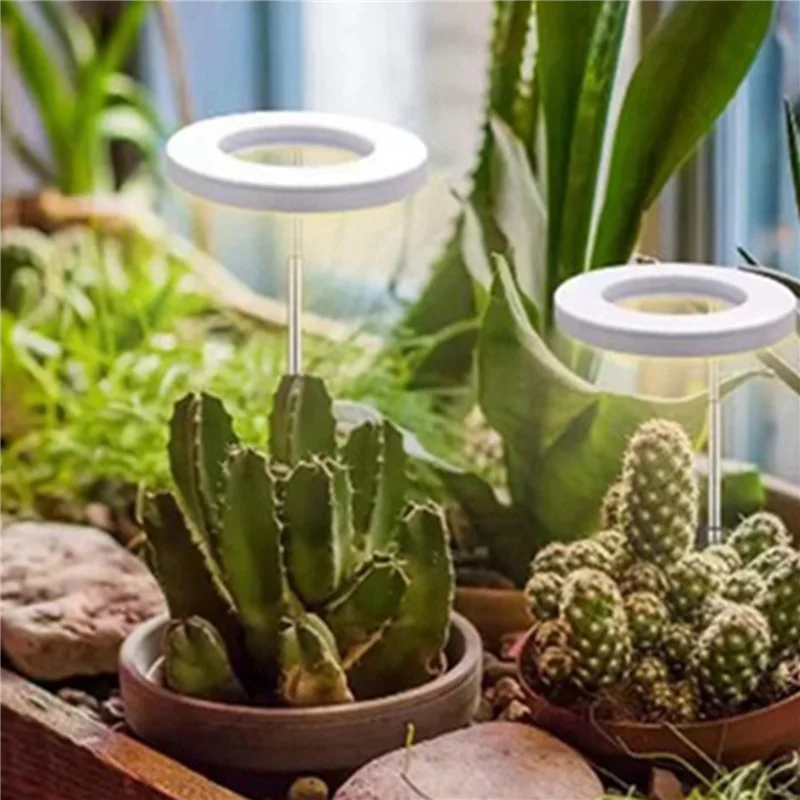 WORTHOWN-2X LED Plant Growth โคมไฟแหวน Dimming Timing ปรับความสูงเต็มสเปกตรัมเลียนแบบแสงแดด Growth Whit