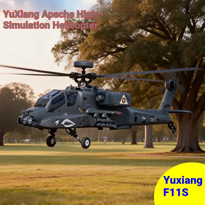 

RHSKY F11S Apache Armed Remote Control Helicopter Gps 3D Inverted Flight Simulation Military Rc Drone For Adult Outdoor Hobby