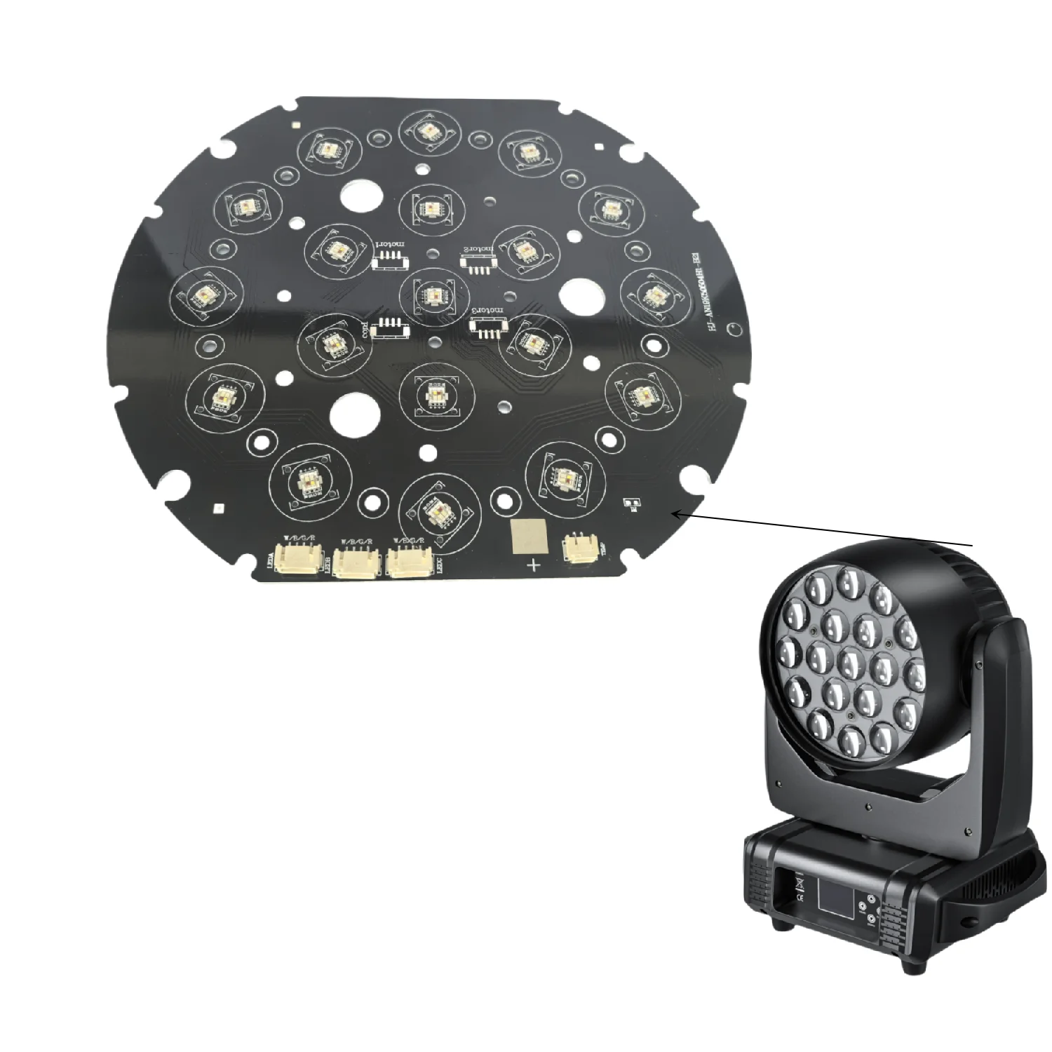2pcs/19X15W Zoom Moving Wash Light Bead Board/Light Source Professional Stage Accessories ﻿
