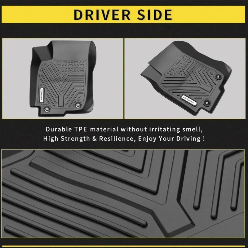 Floor Mats for 2013 2014 2015 2016 2017 2018 Toyota RAV4 All Weather TPE Rubber Front & Rear Liners United States