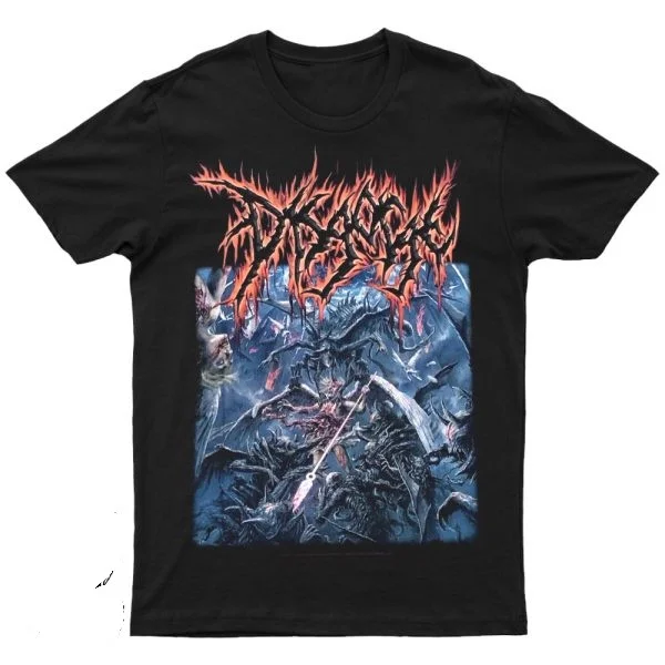 

Новый DISGORGE 2025 года — Devoning Preachers с принтом унисекс, тренд уличной моды, с короткими рукавами, круглый вырез из чистого хлопка