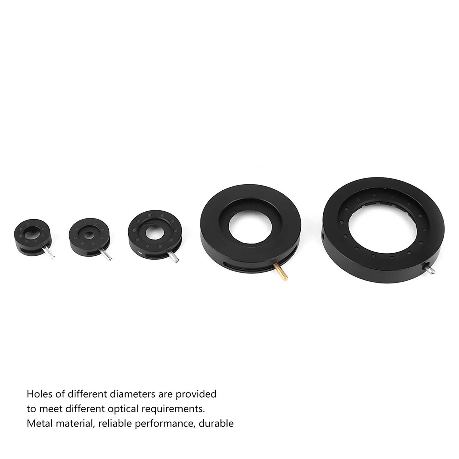 Adaptador de iris para microscopio, lente ajustable de apertura, diafragma óptico para microscopio