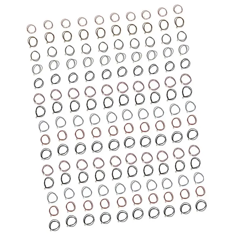 50/100/150 Uds anillos para cabello tejidos firmes accesorios elásticos flexibles para cola caballo para rutinas