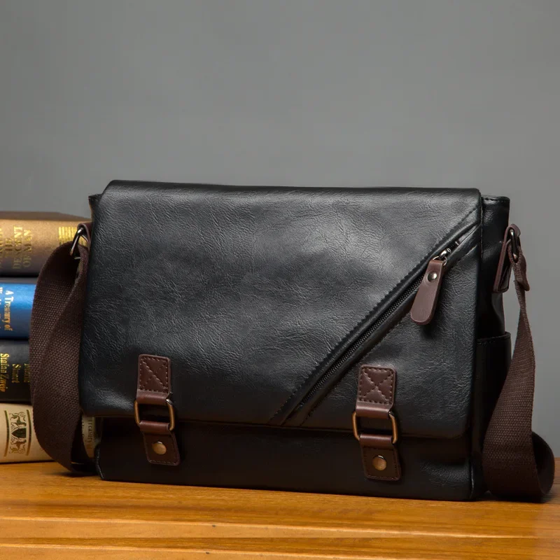 Weixier 2022 moda nowa pojedyncza torba na ramię biznes rozrywka koreański styl męska pojedyncza skórzana torba typu Crossbody torby listonoszki sac