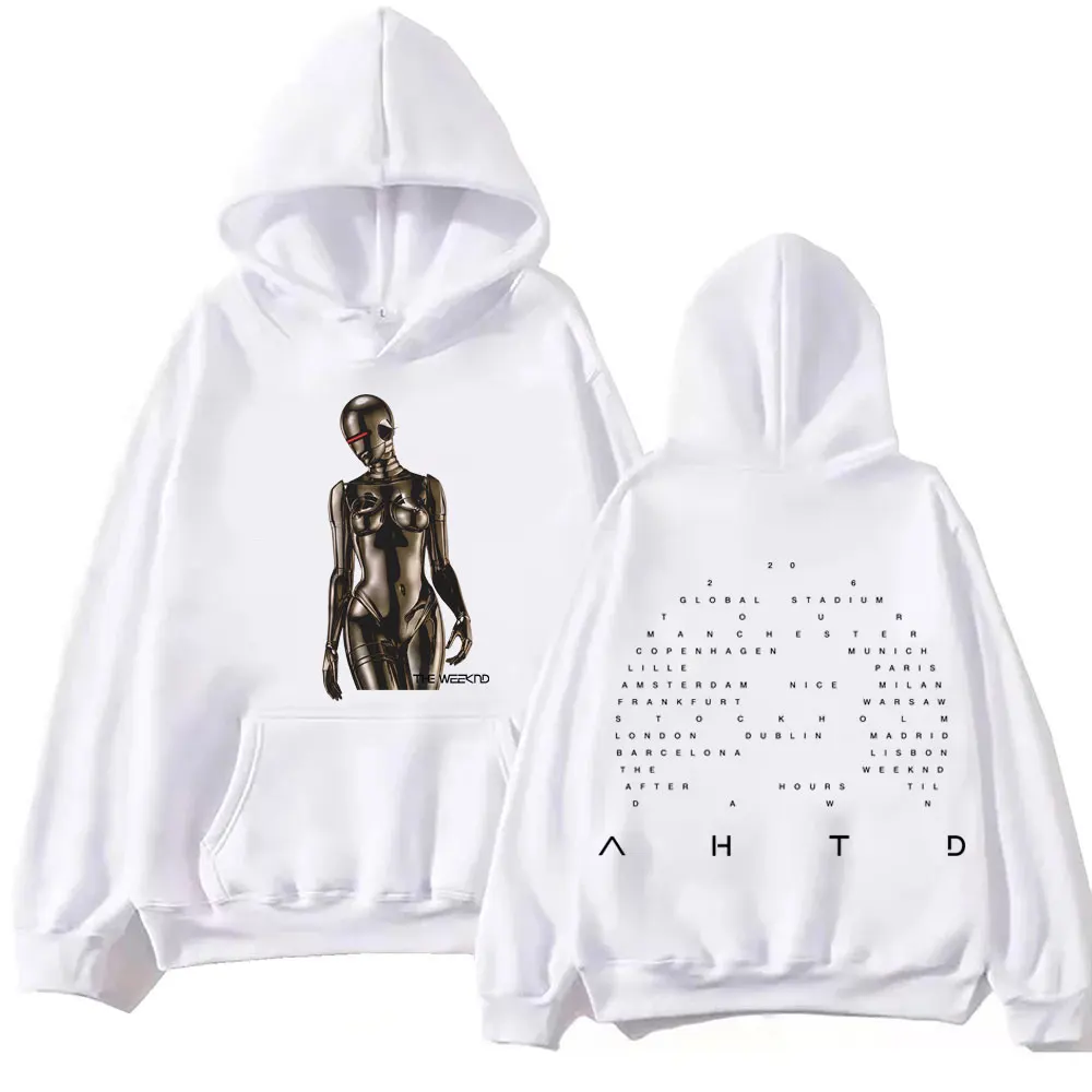 Rapper The Weeknd After Hours Til Dawn Tour 2026 Hoodies Hip Hop Vintage Hooded Sweatshirts Men Women Fashion Casual Pullovers
