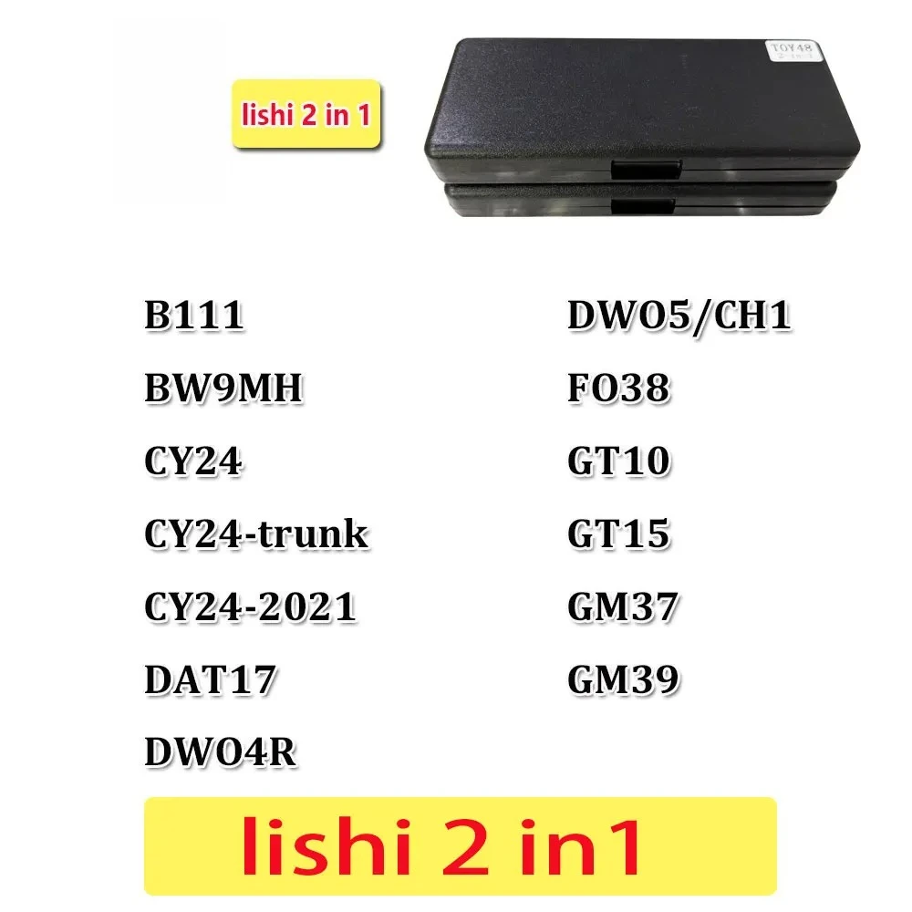 Lishi 2 in 1 Tool B111 BW9MH CY24 CY24-TRUNK CY24-2021 DAT17 DWO4R DWO5 FO38 GT10 GT15 GM37 GM39 Locksmith Tool for Car Key
