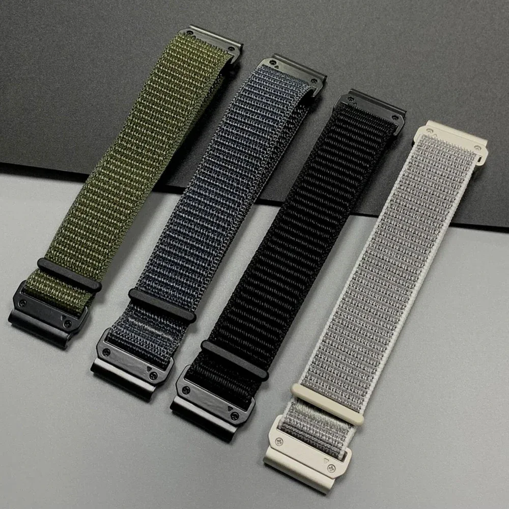 QuickFit 22/26mm Nylon Band For Garmin Tactix 8/Enduro 3 2/Epix Pro Gen 2/Fenix 9 Pro E 8 47mm 51mm 7 7X 6 6X 5 5X Plus Bracelet