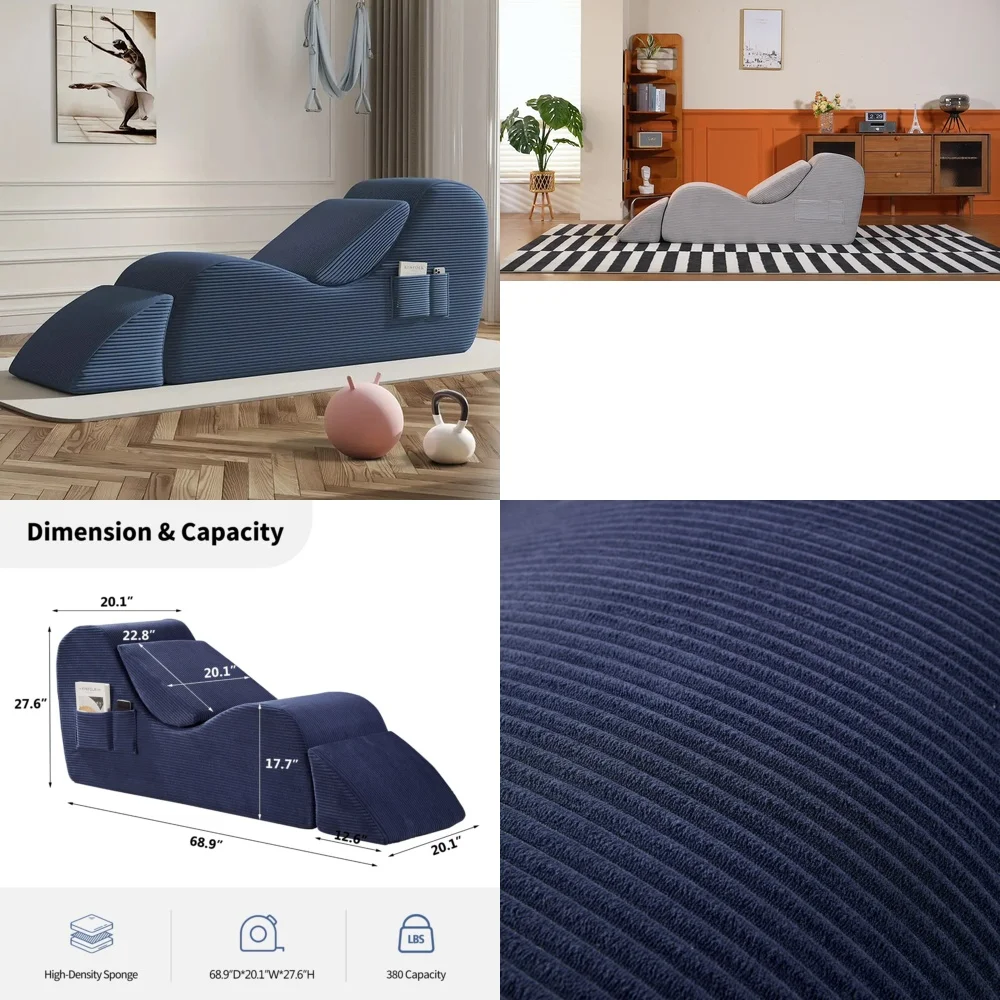 

Living Room SofasYoga Recliner Chaise Lounge Sofa for Couples Comfortable Supportive Design Perfect for Relaxation and Intimacy