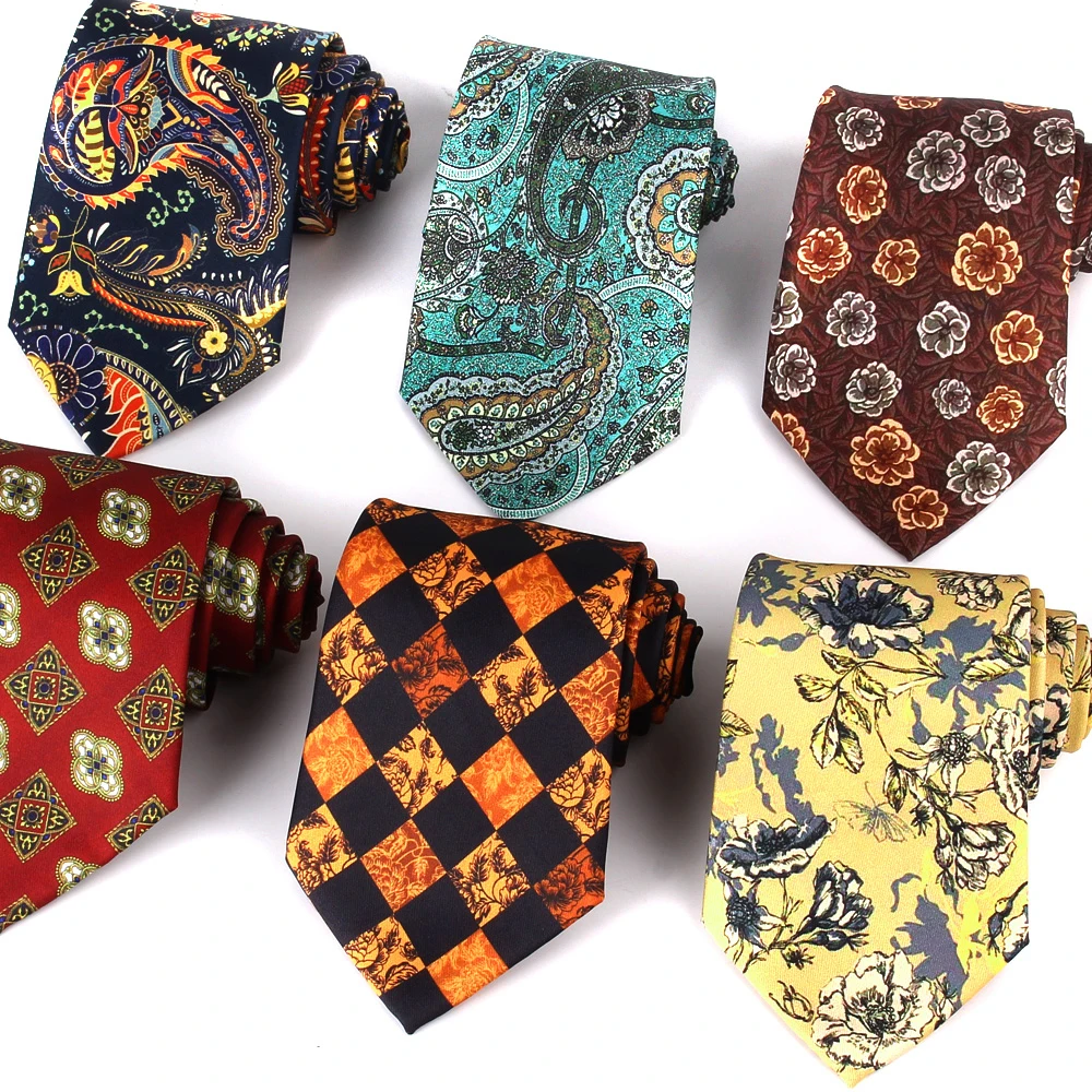 Soft Fabric Ties For Men Women Funny Printed Neck Tie For Party Business Suit Print Neckties Wedding Neck Tie For Groom Gifts