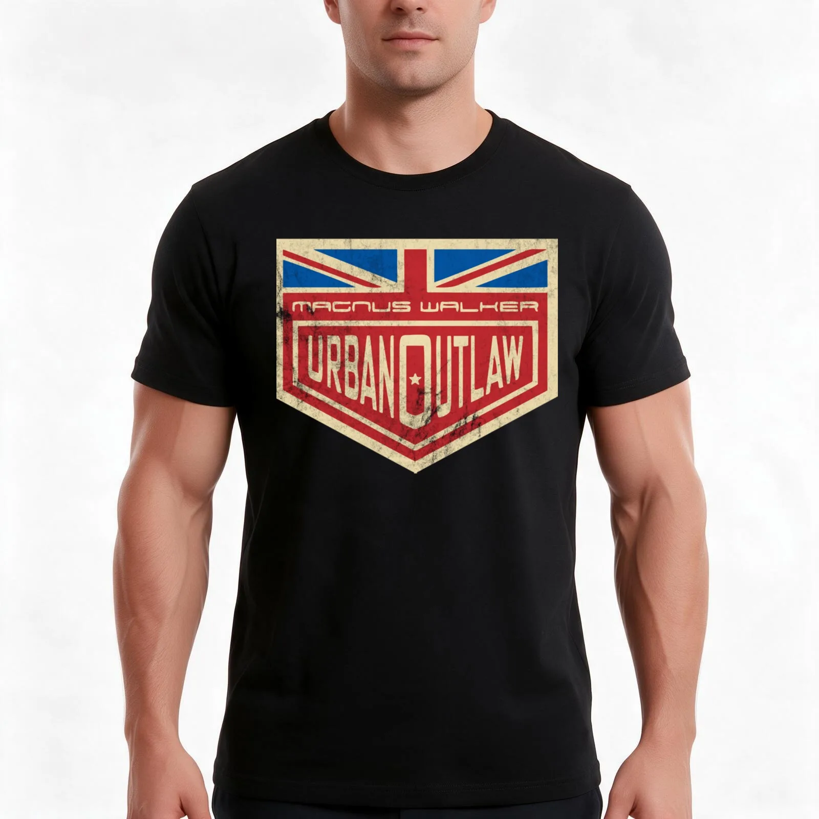 Magnus Walker Urban T-Shirt, Summer Casual Cotton Tee, Oversized Streetwear Tops, Vintage Graphic Print, Loose Fit Short Sleeve