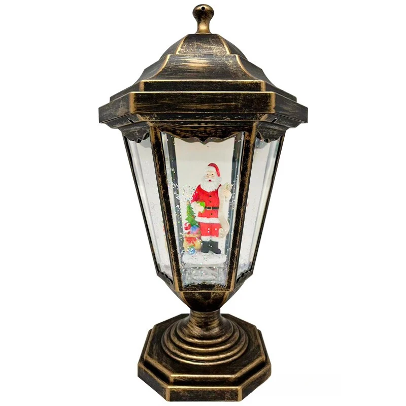 

Little Roman Column Wind Light Water Ball 2 with Music Built-in LED Light Water Ball Light Christmas Gift Music Box