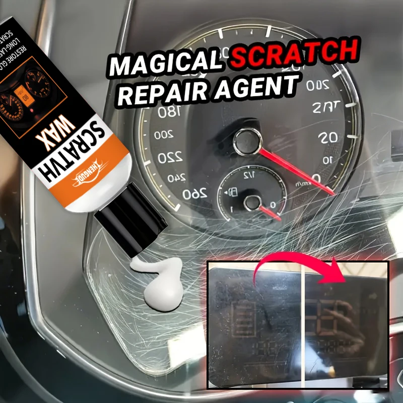 Car Scratch Repair Wax, Dashboard Screen Scratch Repair Agent | Suitable for Various Scratch Repairs on Central Consoles, Helmets, Glass, Acrylic, and Glasses.