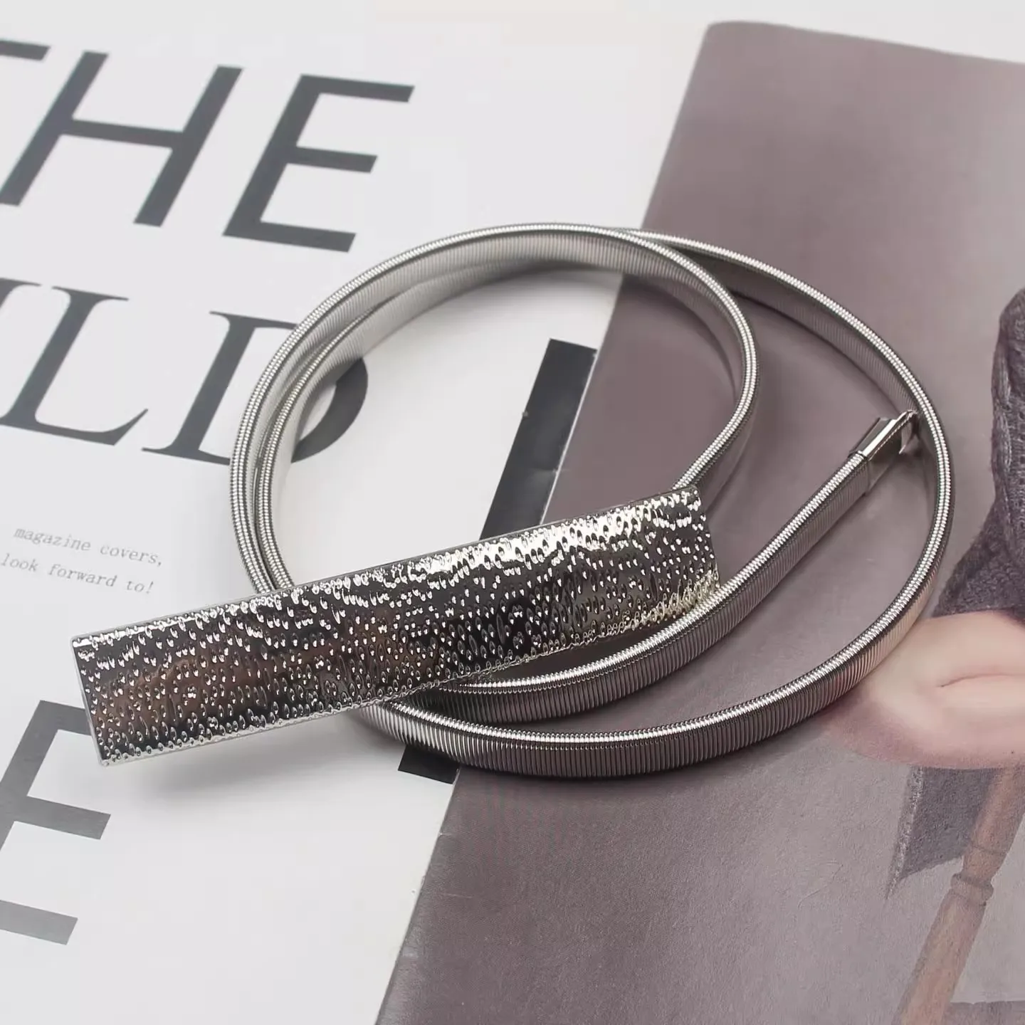 Frauen Mode Vintage Elastische Metall Korsett Weibliche Kummerbund Mantel Bund Kleid Decration Schmalen Gürtel J1544