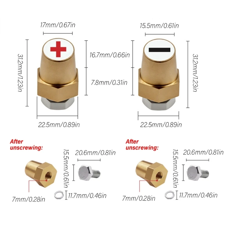 SZYU Braçadeiras conector terminais bateria latão Protetor terminal bateria poste superior