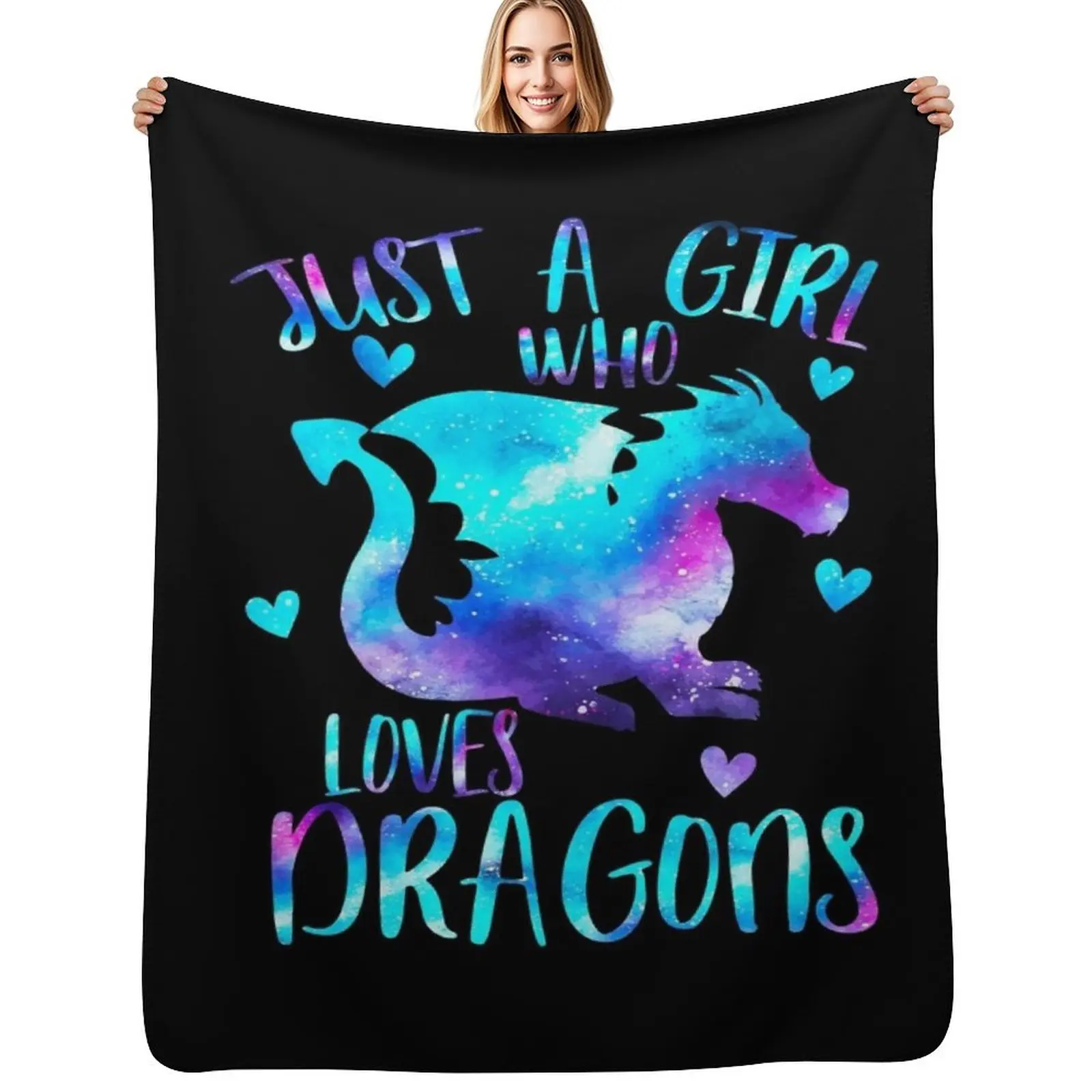 

Just a Girl who loves Dragons Throw Blanket Luxury Brand Luxury Thicken for babies Blanket
