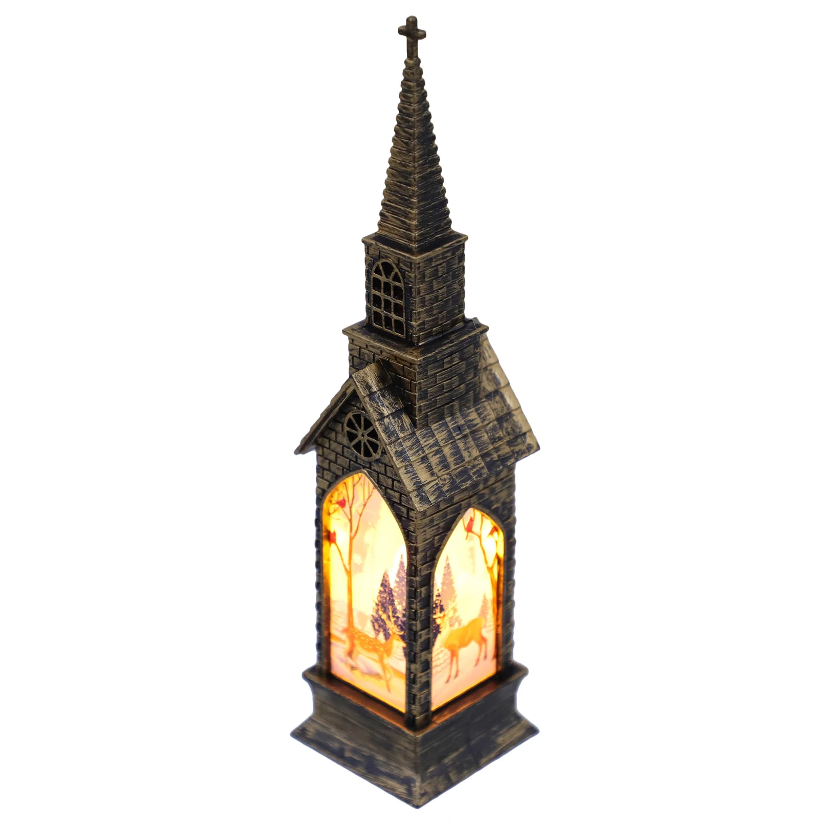 

LED Glow Mini House Christmas Decorative Lights Plastic Castle Night Light nament Luminous DIY Home Adornment Holiday Party
