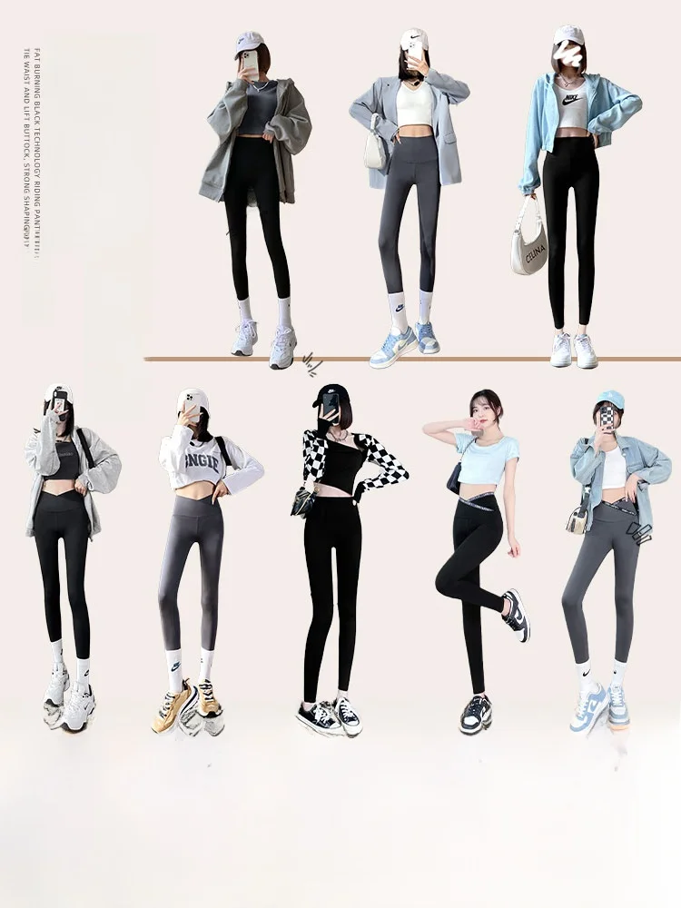 Cintura alta ey ark calças femininas calças de yoga fitn esporte bot aperto bunda levantamento calças compridas náilon elastano