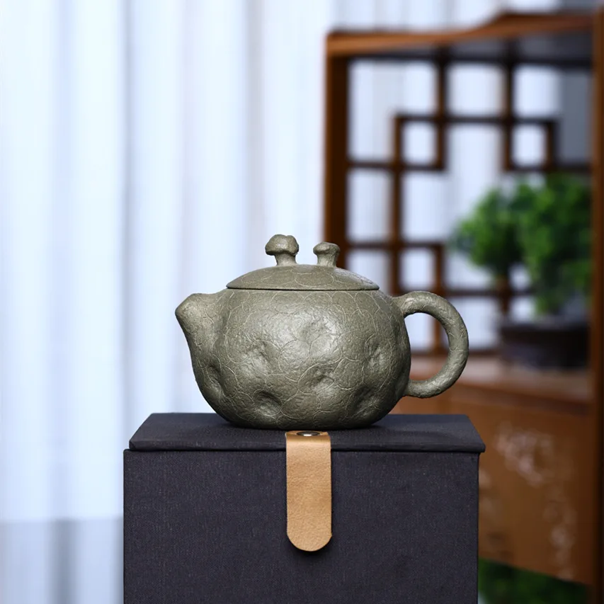 

270ml Chinese Yixing Purple Clay Teapots Famous Handmade Dargon Tea Pot Raw Ore Green Mud Kettle Authentic Zisha Tea Set Gifts