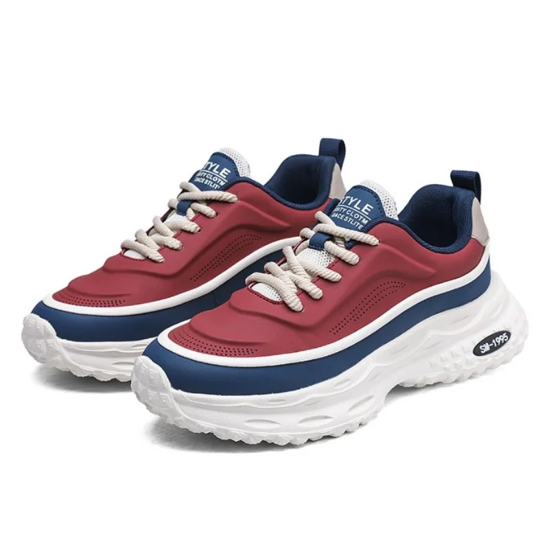 

Men British Style Walking Shoes For Men Street Style Chunky Shoes Men's Sneakers