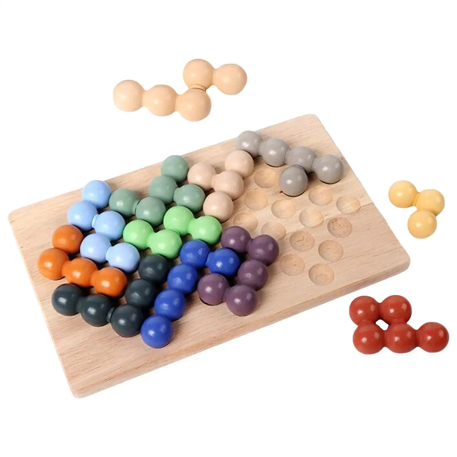 Beads Puzzle Game Fine Motor Skill with Challenges Brain Game Board Game Interactive Travel Games IQ Games Brain Teaser Gift