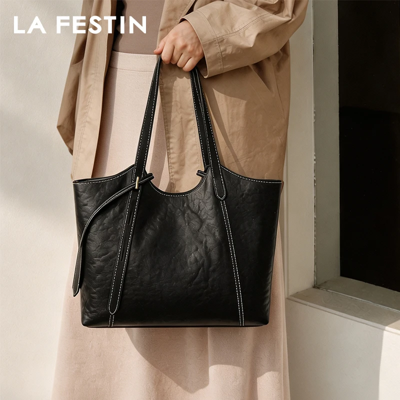 LA FESTIN Original Women's Bag 2026 New Tote Bags Trend Shoulder Bag Large Handbag Fashion Leather Bag Luxury Bags Designers
