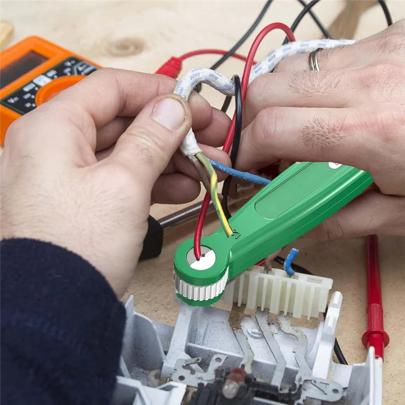 A84E-Double Headed Wire Stripper With Roller, Twisted Wire Separator, Network Cable Untwist Tool For 0.8-1.8Mm Cables