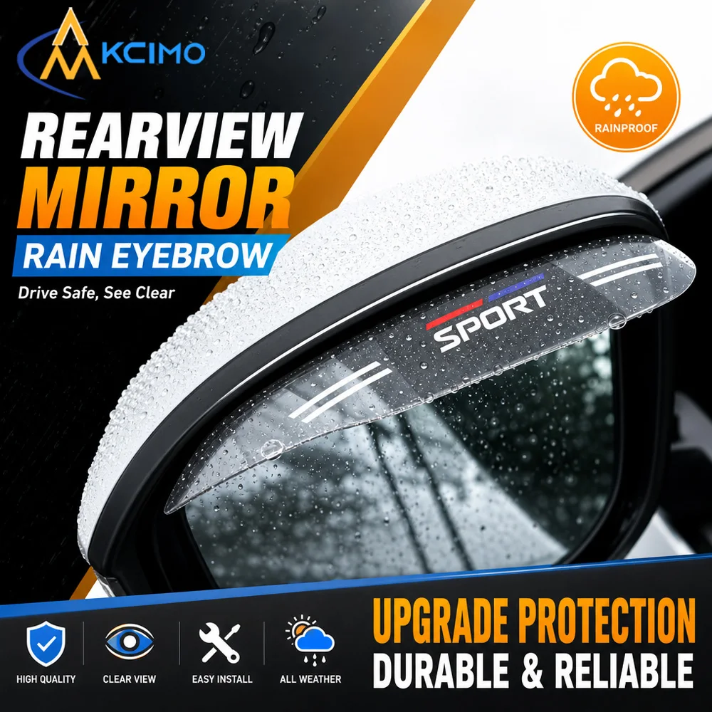 Transparent Rearview Mirror Rain Guard Waterproof Anti‑Rain Deflector Visor Weather Shield Keep Side Mirror Clear In Rainy Days
