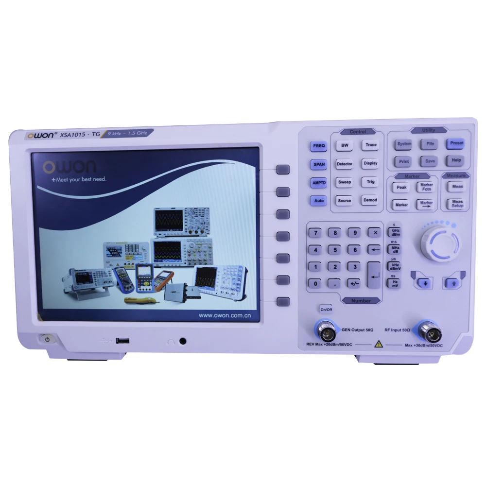 

OWON XSA1015P-TG Spectrum Analyser 9 kHz - 1.5 GHz 10.4" Touch Screen Display Tracking Generator Meter