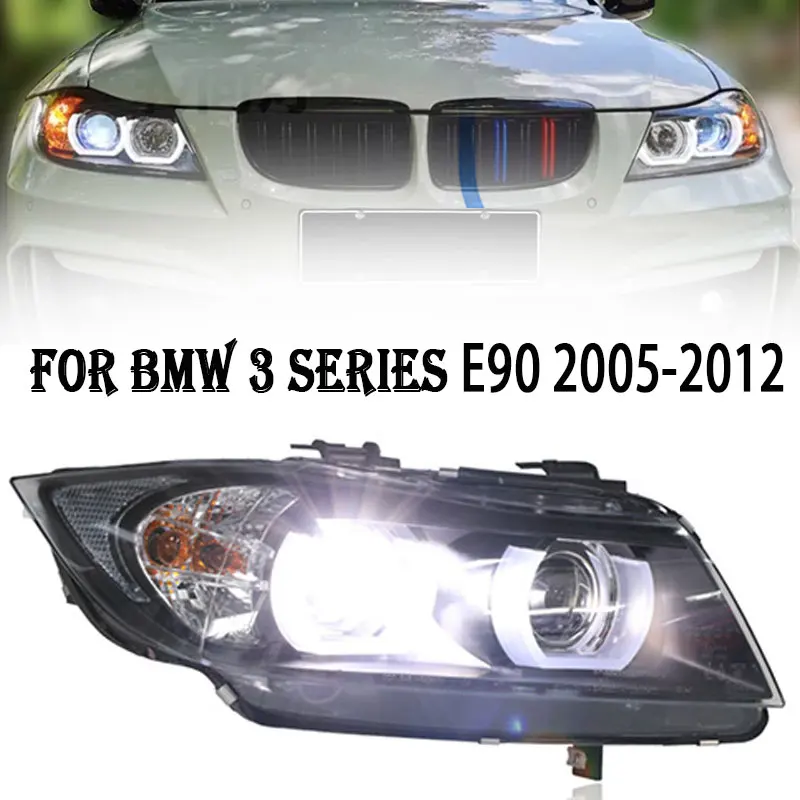 

Фара для BMW 3 серии E90 2005-2012, фары головного света, ангельские глазки, стильные Сменные дневные ходовые огни, модифицированный проектор