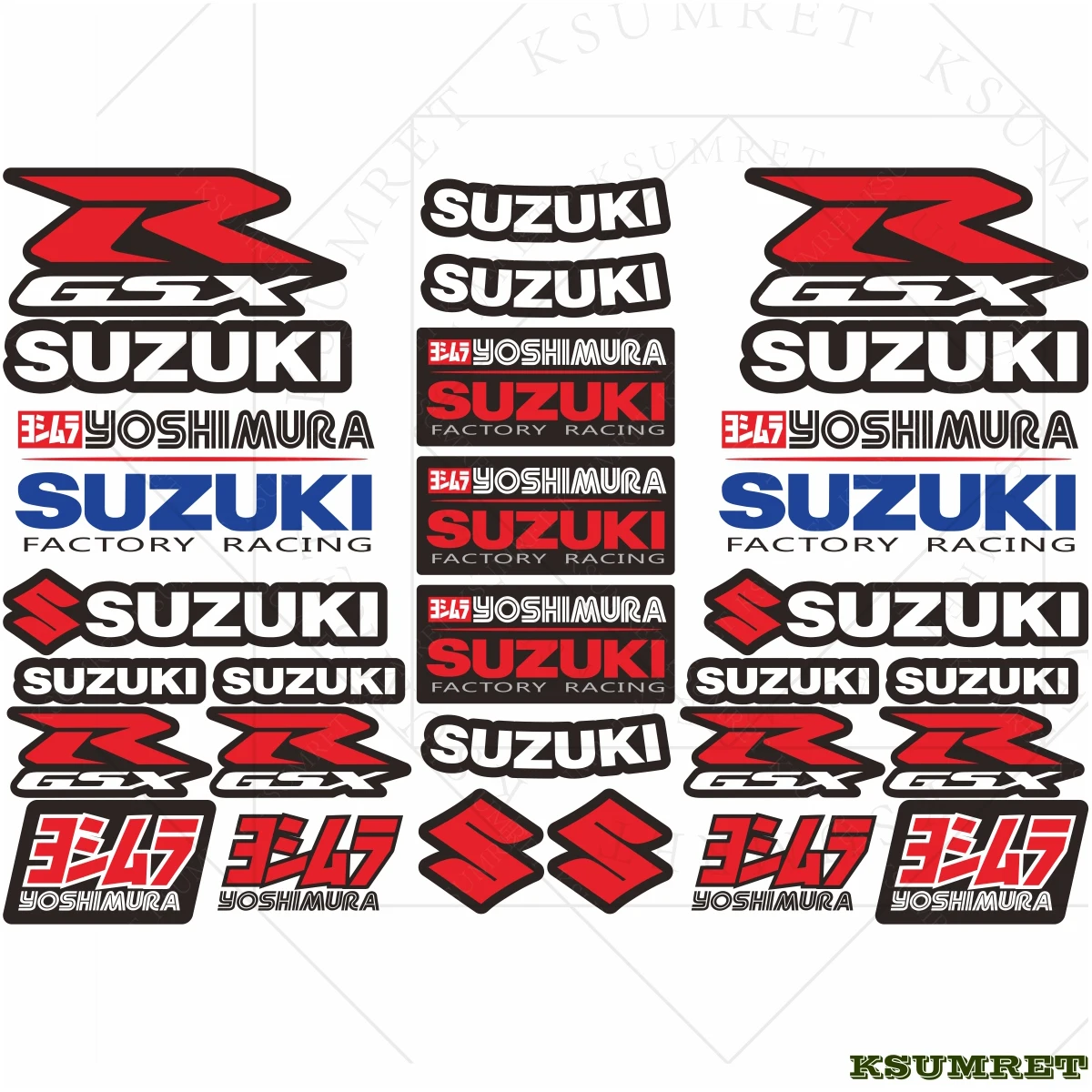 Vinyl Suzuki Motorcycle Stickers Decals Logo Tank Emblem