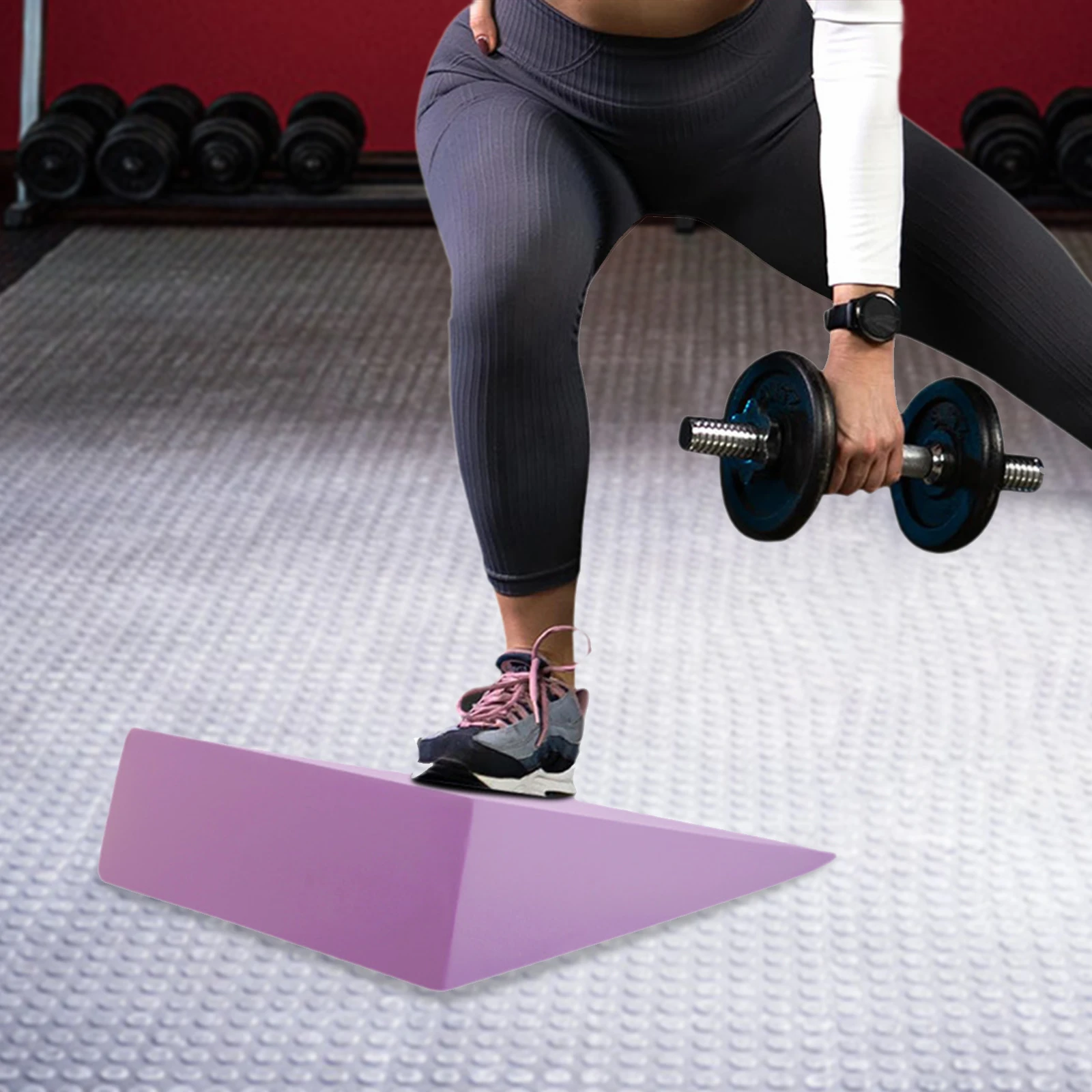 Squat Wedge Block Triangle Yoga Diagonal Brick Nonslip Muscle Building Ramp Step Board for Pilates Balancing Practicing