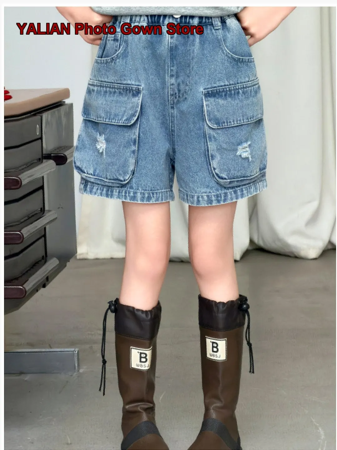 Girls Shorts Kids Summer Stylish Ripped Distressed Thin Trendy Cool Looks Older Kids