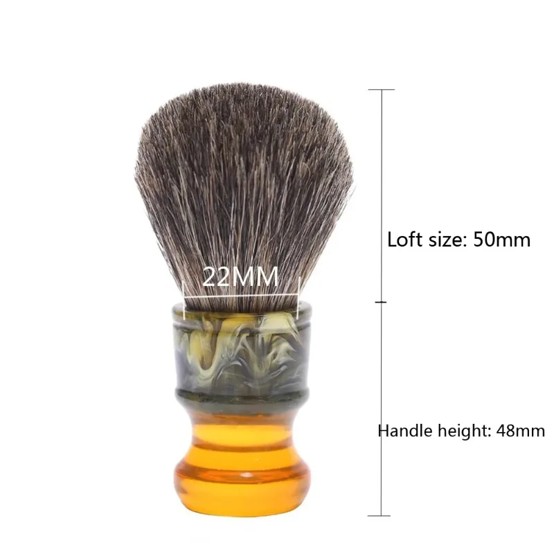 YAQI Sagrada Familia 22MM 100% Pure Badger Hair Resin Handle Men Wet Shave Brushes For Provide Daily Comfortable Precise Shaving