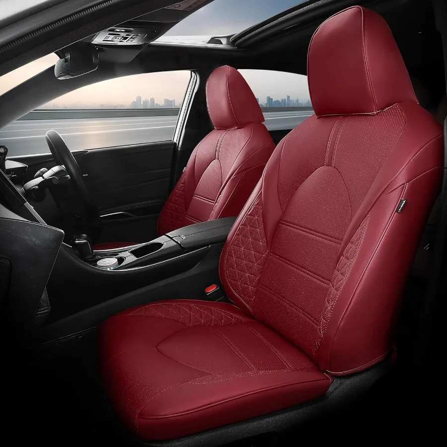 

1:1 Costom Fit Seat Covers for Camry Hybrid LE Hybrid SE Hybrid SE Nightshade 2018 2019 2020 2021 2022 2023 2024Waterproof Lea