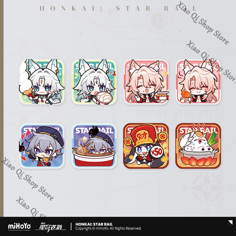 

Предпродажа, официальная подлинная Honkai: Star Rail Game Ambitus Delicious Enjoyment Series Q версия, мем, жесть, значок, высокое качество