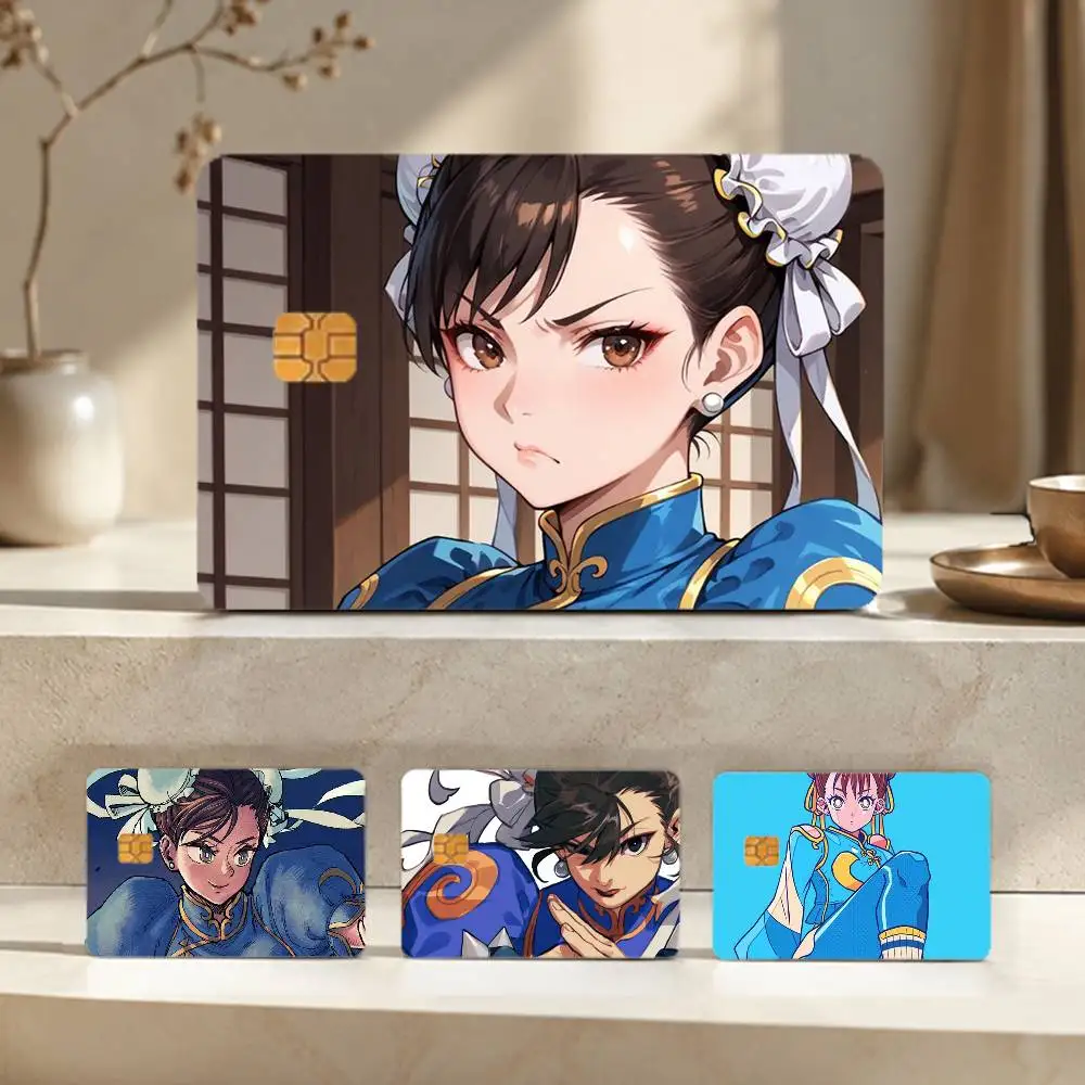 Chun-Li Game S-Street-F-fighters Sticker Film Tape Skin for Credit Card Debit Card Waterproof Stickers