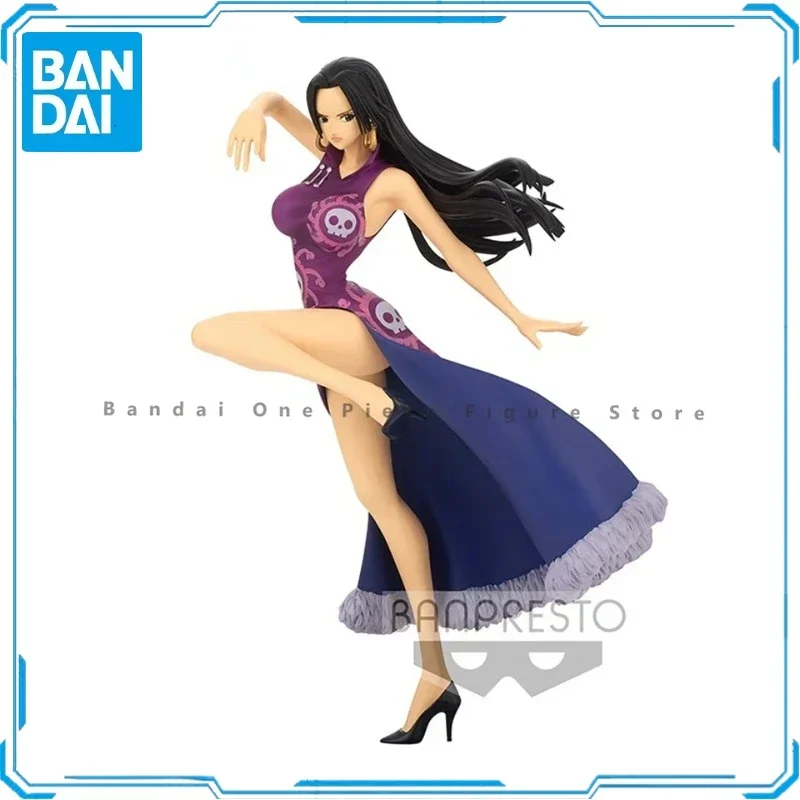 En Stock Original BANPRESTO One Piece SHF Bandai Boa·Hancock figuras de acción juguete de animación regalo coleccionista Anime modelo Hobby