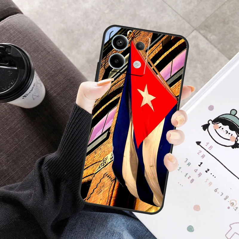 Capa de arte com bandeira cubana para xiaomi redmi note 14 pro 9 10 11 12 13 pro 11s 12s capa para redmi 14c 12c 10c 13c