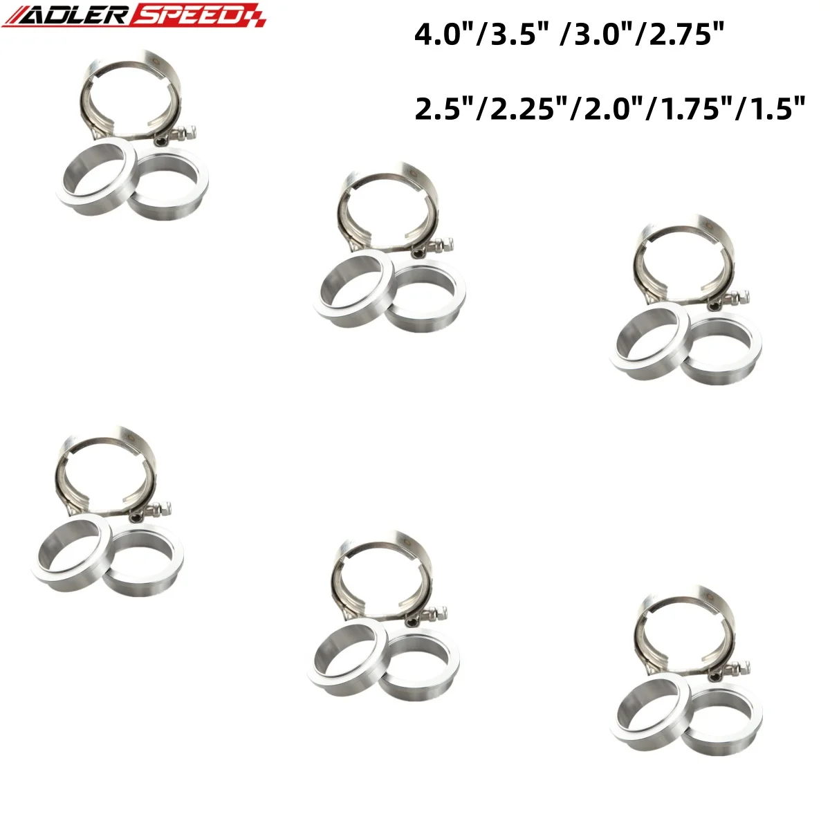 

A+ 1.5",1.75",2",2.25",2.5",2.75",3" Stainless Steel V Band Clamp with Flange Male Female Mild Steel