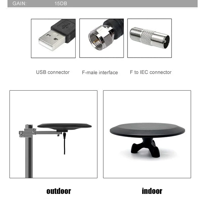 Hot Sale Outdoor TV Antenna Amplified HDTV Digital Antenna 10M High Quality Coaxial Cable Ooutdoor/Indoor TV Anteena