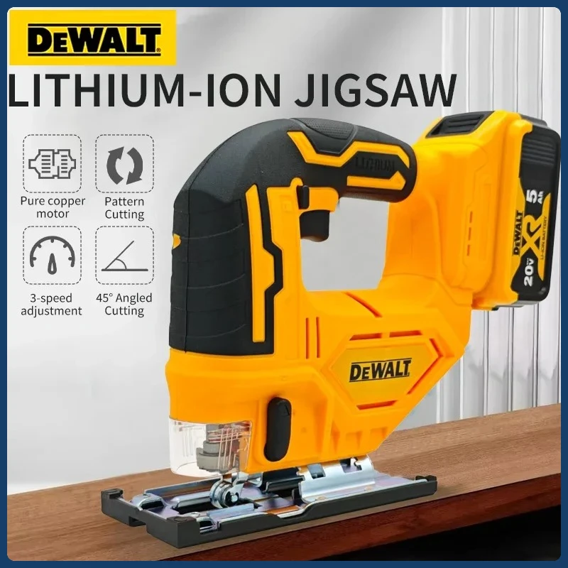 منشار منحني بدون فرش من ديوالت 2700 دورة في الدقيقة 20 فولت منشار كهربائي لاسلكي محمول متعدد الوظائف قابل للتعديل أداة كهربائية لأعمال النجارة #4