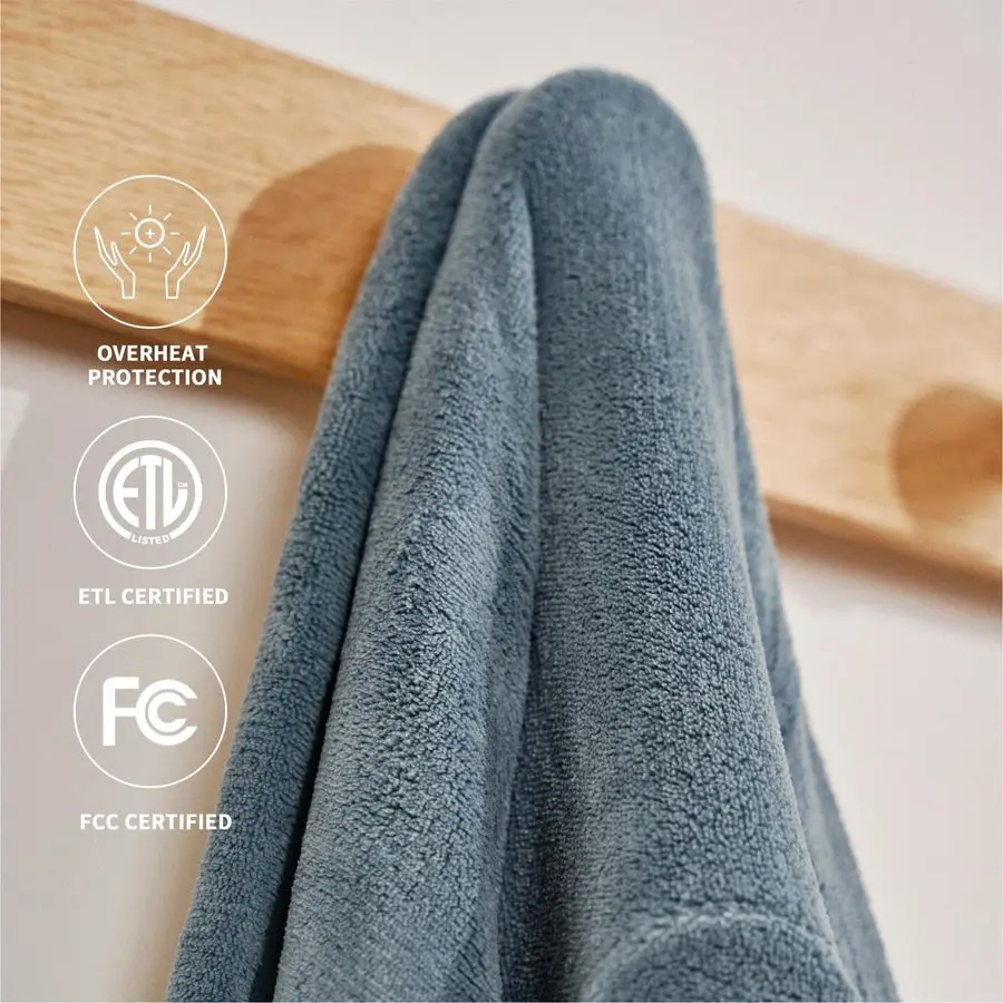 

Blanket 50x60Soft and Comfortable Electric Throw,5 Heat Settings and 3H Auto ShutOff Heating Blanket ETLampFCC Certification Mac