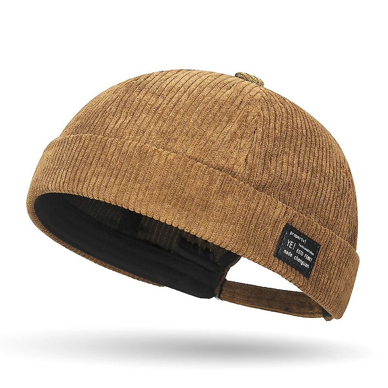 

Сплошной цвет, винтажная мужская регулируемая кепка-докер, осенне-зимняя многофункциональная шапка-бини, уличная одежда, купольная шляпа, шляпы в стиле хип-хоп