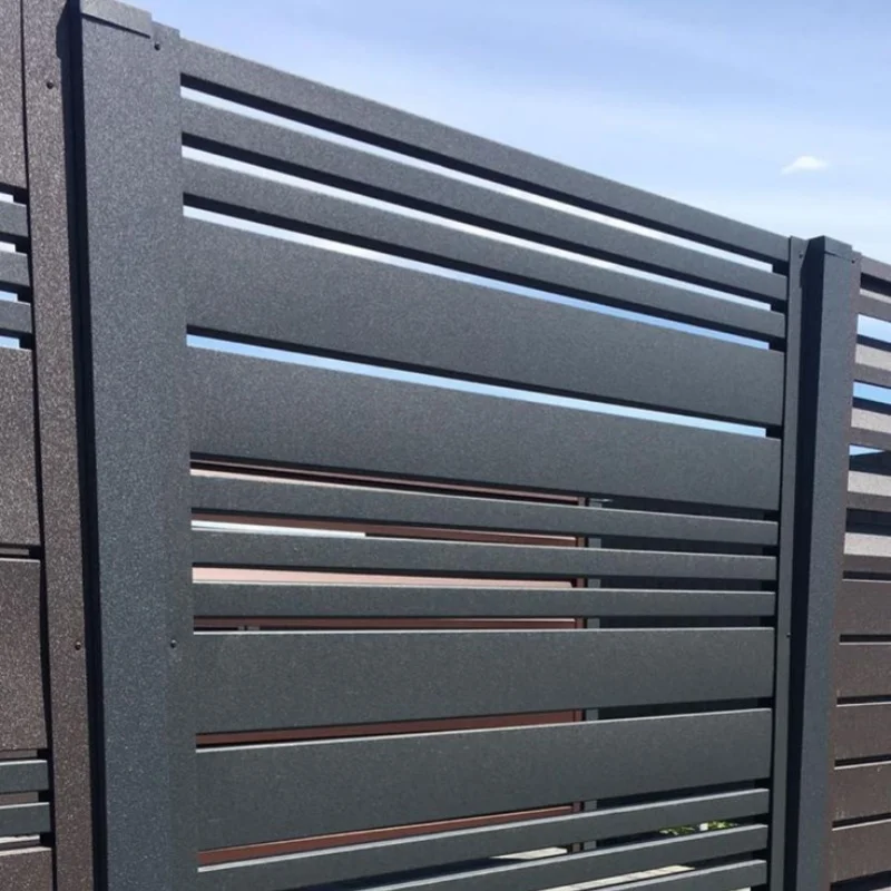Customized Black Aluminum Privacy Fence Panels with Heat Treated Finish Eco-Friendly and Durable for Garden Outdoor Home Use