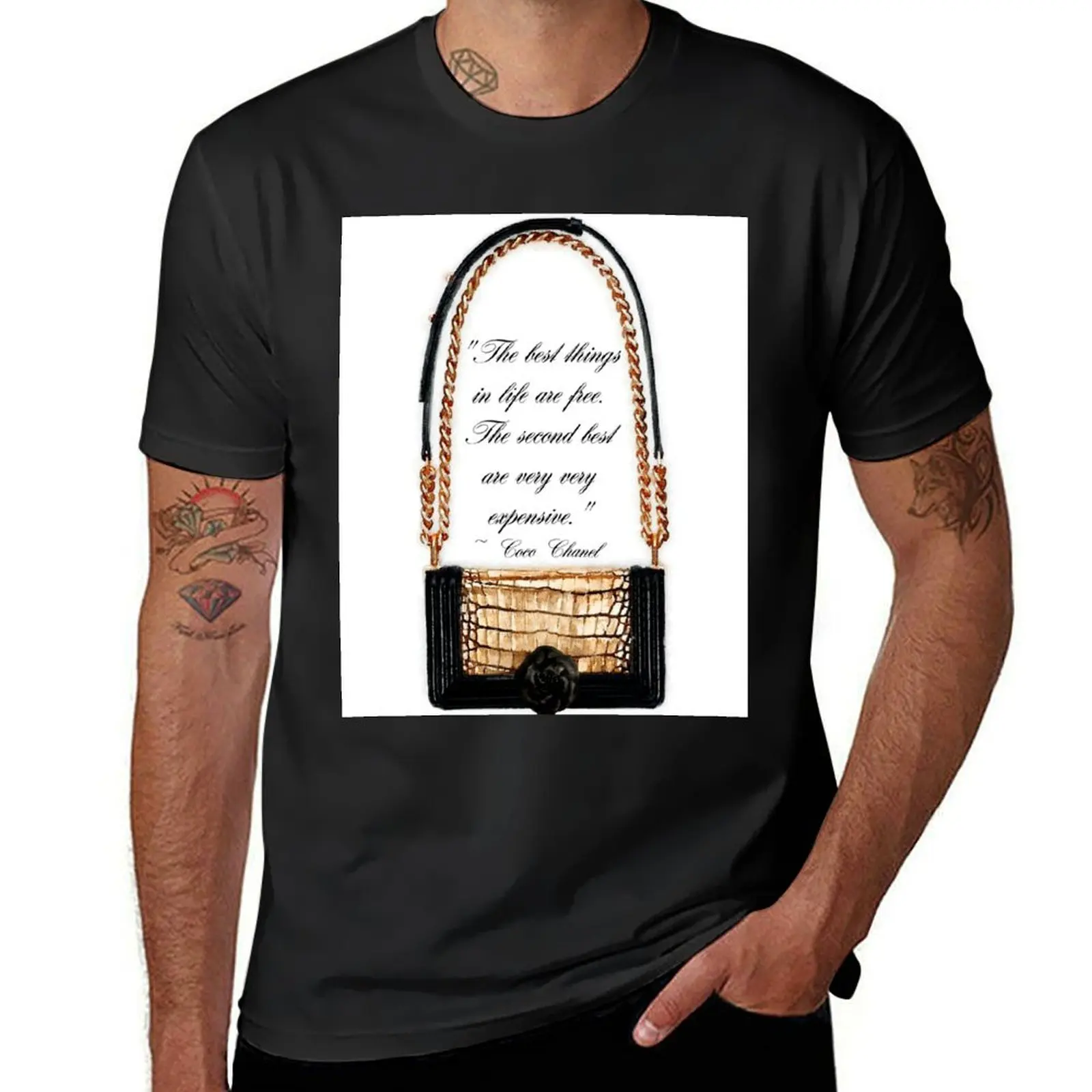 Haute Couture Bag or Purse T-Shirt Short sleeve tee summer clothes black t shirts for men